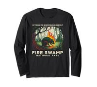 Fire Swamp National Park Camping Hiking Mountain Long Sleeve T-Shirt