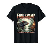 Fire Swamp National Park Fantasy Parody Design T-Shirt