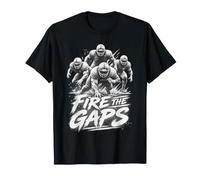 Fire The Gaps Football Defense Funny Lineman Coach Strategy T-Shirt