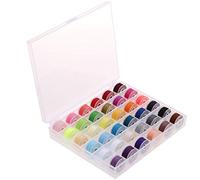 Fire-to-Fire 36Pcs Sewing Machine Bobbin Threads with Storage Case Box | Pre-Wound Bobbins Set for Brother/Babylock/Janome/Elna/Kenmore/Babylock/Singer Sewing Machine（Assorted Colors）