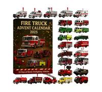 Fire Truck Advent Calendar 2025, 24 Days of Christmas Advent Calendar Boxes Heroic Firefighting Vehicles with Classic & Modern Fire Engines for Kids & Collectors (A)
