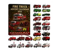 Fire Truck Advent Calendar 2026, 24 Days of Christmas Advent Calendar Boxes, Classic & Modern Fire Engines, Holiday Countdown Gift