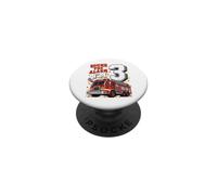 Fire Truck Firefighter 3 Year Old 3rd Birthday Boy Gifts PopSockets Adhesive PopGrip