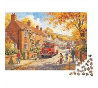 Fire Truck Jigsaw Puzzle 1000 Pieces Recycled Paper Cat Rescue Operation Puzzles for Elderly Educational Game Decompression Relieve Senile Dementia Gift 52x38cm/1000pcs
