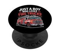 Fire Truck Lover Just A Boy Who Loves Fire Trucks PopSockets Adhesive PopGrip