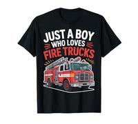 Fire Truck Lover Just A Boy Who Loves Fire Trucks T-Shirt