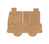 Fire Truck Pre Marked Shape 1 - Premium MDF & Plywood Embellishments Laser Cut Craft Shapes for Scrapbooking, Card Making, DIY Decor, Weddings & Personalized Projects