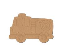 Fire Truck Pre Marked Shape 2 - Premium MDF & Plywood Embellishments Laser Cut Craft Shapes for Scrapbooking, Card Making, DIY Decor, Weddings & Personalized Projects