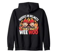 Fire Truck Rescue Enthusiast Firefighter Squad Wee Woo Zip Hoodie