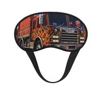 Fire Truck Sleep Mask for Side Sleeper Eye Mask for Sleeping Light Blocking Soft Breathable Sleep Eye Mask for Women Men Adjustable Elastic Strap Travel Nap Blackout Eye Shade Cover