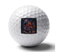 Fire Truck U.S. Flag Custom Golf Ball Soft Practice Golf Balls Performance Distance And Speed for Indoor Outdoor