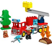 Fire Truck with Hose and Firefighter