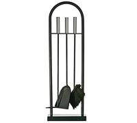 Fire Vida Arc Fire Companion Set, Metal, Chrome/Black, 4-Piece
