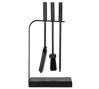 Fire Vida Aston Fire Companion Set, Metal, Black, 4-Piece