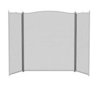 Fire Vida Denton 3 Panel Fire Screen Spark Guard, Pewter