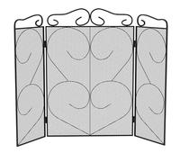 Home Discount Fire Vida Fire Screen 3 Panel, Black