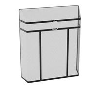 FIRE VIDA Octon Spark Fire Guard, Black & Chrome Ring, 28 Inch Freestanding