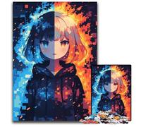 Fire Vs IceJigsaw Puzzle 1000 Pieces Paper Puzzles Perfect for Family Fun on Christmas Thanksgiving Birthdays Easter 1000 PCS(38x26cm)