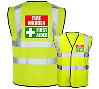 Fire Warden First Aider Combined Yellow or Orange Hi Vis Safety Vest/Hi Viz Waistcoat supplied by Simply Hi Vis Clothing UK