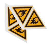 Fire Warning Sticker 4pcs for Garbage Cans Trash Bins Outdoor