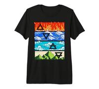 Fire Water Air Earth Four Greek 4 Elements Nature Premium T-Shirt