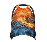 Fire Water Baby Car Seat Canopy Cover, Multi Use Breathable Nursing Breastfeeding Covers for Mom Soft Stroller Sun Shade Newborn Shower Gift