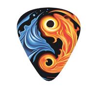Fire Water Tai Chi Wzywhj Prints Abs Guitar Picks 12 Piece, Easy Grip Uke Picks For Your Bass, Ukulele, Acoustic Or Electric Guitar