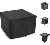Fire Waterproof Outdoor Cover for Pit 28-32 Inch, Full Coverage Patio Square Heavy Duty 420D Oxford Fabric Outdoor Fireplace