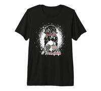 Fire Wife Life Firefighter's Wife Bleached Women Messy Bun Premium T-Shirt