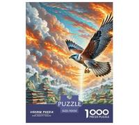 Fire-Winged Falcon Soaring 1000 Pieces Premium Jigsaw Animal Age 3+ Cool Collage Effect, Home Decoration, Educational, Challenging Puzzle Games 70x50cm/1000pcs
