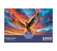 Fire-Winged Falcon Soaring 1000 Pieces Premium Jigsaw Animal for Adults Gifts Quirky, Abstract Design, Fun Details, Educational, Challenging Puzzle Games 38x26cm/1000pcs