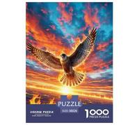 Fire-Winged Falcon Soaring 1000 Pieces Premium Jigsaw Animal for Adults Gifts Quirky, Abstract Design, Fun Details, Educational, Challenging 38x26cm/1000pcs