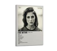 Fire within by Birdy Poster Wall Art Aesthetic Cover Poster Design Painting for Living Room Bed Room 24x36inch(60x90cm) Frame-style
