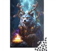 Fire Wizard Jigsaw Puzzles Puzzles for Adults Kids. 1000 Pieces Whimsical Challenge Toy Educational Games Home Decoration for Educational Games Gifts 1000pcs (38x26cm)