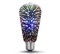 Fire-Work Light Bulb 3D Fireworks ST64/ G95 Atmosphere Decorative Light 85-265V E27 Fire-Work Moon Light Bulbs 4W