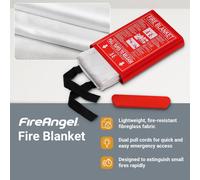 FireAngel 1 x 1 M Fire Blanket for Kitchen Home Caravan Campervan Safe