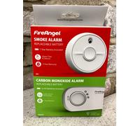 FireAngel Smoke and Carbon Monoxide Alarm 2-Pack - SB1-R Toast Proof Optical Smoke Alarm for Home and FA3313 10-Year Life Carbon Monoxide Detector with Replaceable Batteries - CO and Fire Safety Set