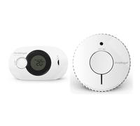 Fireangel FA3322 Digital CO Alarm with 10 Year Sealed For Life Battery & Optical Smoke Alarm with 10 Year Sealed For Life Battery, FA6620-R, White