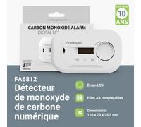 FireAngel FA6812 Digital Carbon Monoxide Detector with LCD Screen 10Ye