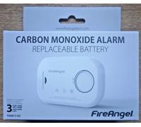 FireAngel Carbon Monoxide Alarm and Detector - FA6813 10-Year Sensor Life CO Alarm for Home with AA Batteries - Travel, Portable Carbon Monoxide Detector - CO Detector Monitor with Test Button, Single