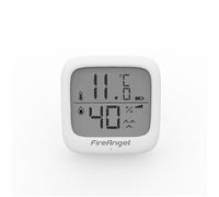 FireAngel FA7312 Temperature & Humidity Sensor, T&H Sensor with LCD Display - Battery Humidity Monitor for Home, Bedroom, Nursery, White