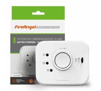 FireAngel FS1326-T Battery Powered Carbon Monoxide (CO) Alarm with 10 Year Sealed Lithium Battery