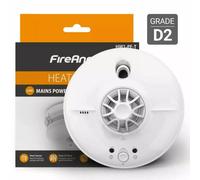 FireAngel HW1-PF-T Mains Powered Heat Alarm with Replaceable 9V Battery Back-up