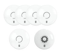 FireAngel Mains Powered SM-SN-1 5x Multi-Sensor Smoke & HM-SN-1 1x Heat Alarm with 10Yr Battery Lithium Back-up