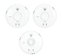 FireAngel Mains Powered SW1-PF-T 2x Optical Smoke & HW1-PF-T 1x Heat Alarm with Replaceable 9V Battery Back-up