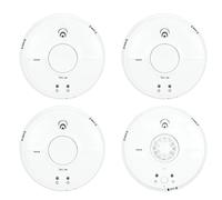 FireAngel Mains Powered SW1-PF-T 3x Optical Smoke & HW1-PF-T 1x Heat Alarm with Replaceable 9V Battery Back-up