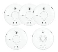 FireAngel Mains Powered SW1-PF-T 4x Optical Smoke & HW1-PF-T 1x Heat Alarm with Replaceable 9V Battery Back-up