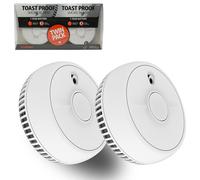 FireAngel Optical Smoke Detection Alarm Toast Proof 9V Battery 85dB 2 Pack esd