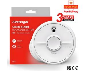 FireAngel Optical Smoke Detection Alarm Toast Proof 9V Replaceable Battery 85dB