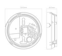 FireAngel Push-Fit Base (Accessory), Compatible with HW1-R & SW1-R, White